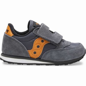 Grey / Orange Saucony Baby Jazz Hook & Loop Kids' Sneakers | Philippines S10934-R24