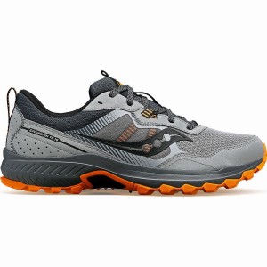 Grey / Orange Saucony Excursion TR16 Men's Trail Running Shoes | Philippines S75319-P81