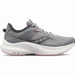 Grey / Pink Saucony Tempus Wide Women's Running Shoes | Philippines S59860-A45