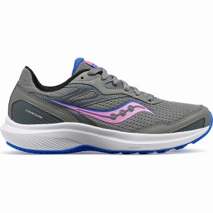 Grey / Purple Saucony Cohesion 16 Wide Women's Walking Shoes | Philippines S41536-A16