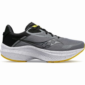 Grey / Yellow Saucony Axon 3 Men's Running Shoes | Philippines S85290-Q15