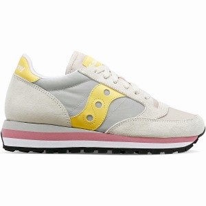 Grey / Yellow Saucony Jazz Triple Women's Sneakers | Philippines S69308-Y64