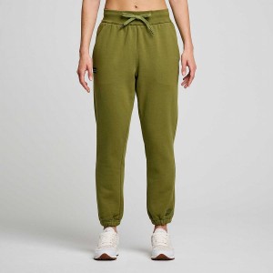 Khaki Saucony Recovery Men's Sweatpants | Philippines S14605-M72