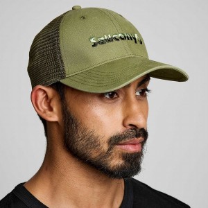 Khaki Saucony Trucker Men's Hats | Philippines S52316-F24