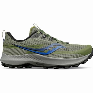 Khaki / Black Saucony Peregrine 13 Men's Running Shoes | Philippines S50968-R51