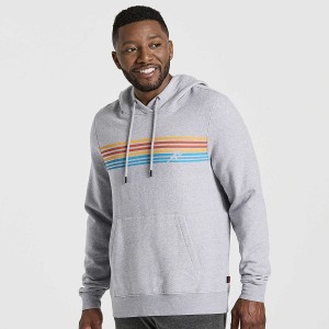 Light Grey Saucony Rested Men's Hoodie | Philippines S38510-L45