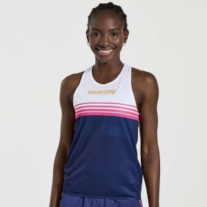 Navy Saucony Elite Singlet Women's Tank Top | Philippines S09768-C49