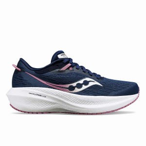 Navy / Purple Saucony Triumph 21 Women's Running Shoes | Philippines S15907-Z13