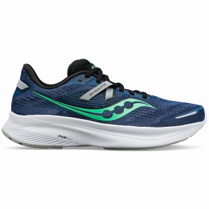 Navy / Turquoise Saucony Guide 16 Wide Men's Running Shoes | Philippines S10857-H94