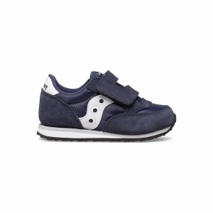 Navy / White Saucony Baby Jazz Hook & Loop Kids' Sneakers | Philippines S70329-G71