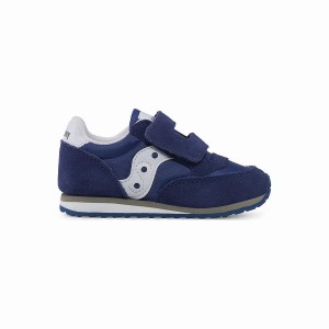 Navy / White Saucony Baby Jazz Hook & Loop Kids' Sneakers | Philippines S25639-Z18