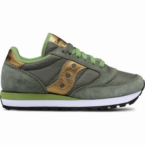 Olive / Gold Saucony Jazz Original Women's Sneakers | Philippines S61592-A97