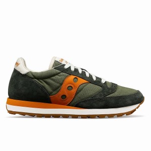 Olive / Orange Saucony Jazz Original Stonewash Women's Sneakers | Philippines S89657-R08