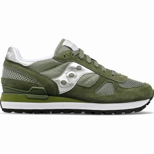 Olive / Silver Saucony Shadow Original Women's Sneakers | Philippines S52430-C61