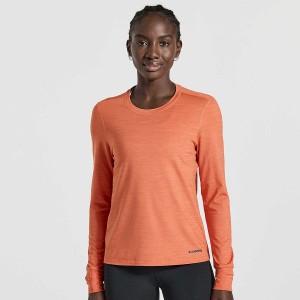 Orange Saucony Boulder Baselayer Women's Tops | Philippines S48175-N93