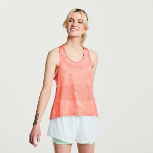 Orange Saucony Elevate Women's Tank Top | Philippines S96318-G82