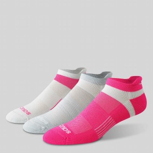 Pink Saucony Inferno No Show Tab 3-Pack Men's Socks | Philippines S21470-G95