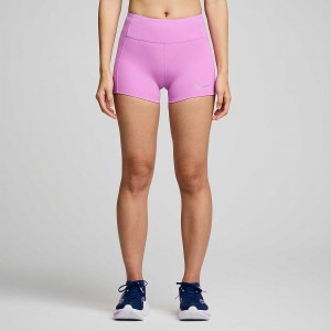 Purple Saucony Fortify 3" Hot Women's Shorts | Philippines S05124-Y84