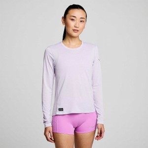 Purple Saucony Stopwatch Long Sleeve Women's T Shirts | Philippines S46259-D40