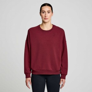 Red Saucony Recovery Crew Women's Sweatshirt | Philippines S58197-J98