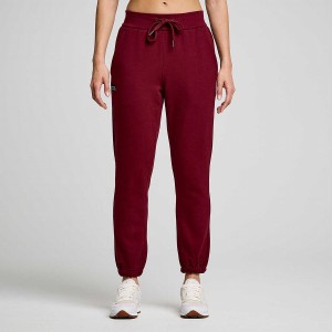 Red Saucony Recovery Women's Sweatpants | Philippines S57138-X19