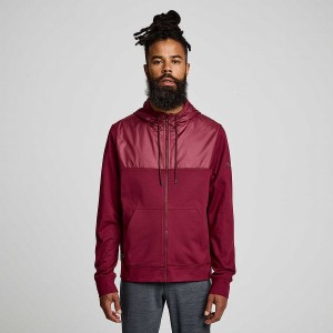 Red Saucony Solstice Zip Hoody Men's Tops | Philippines S49061-C29