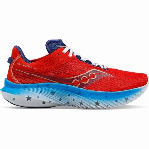 Red / White / Blue Saucony Kinvara 14 Liberty Men's Running Shoes | Philippines S43508-U92