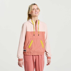 Rose Saucony Rested Anorak Women's Tops | Philippines S05289-K67