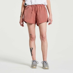 Soot Saucony Unwind Women's Shorts | Philippines S14795-F47