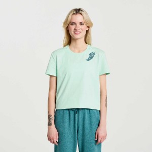 Turquoise Saucony Rested Women's T Shirts | Philippines S52064-B60