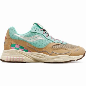 Turquoise / Grey Saucony 3D Grid Hurricane Earth Citizen Women's Sneakers | Philippines S58297-M04