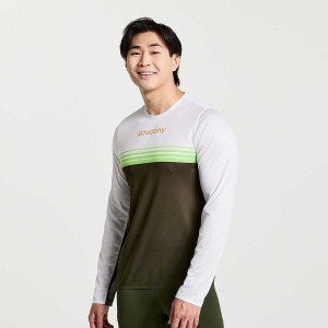 Umbra Saucony Elite Long Sleeve Men's T Shirts | Philippines S02786-P30