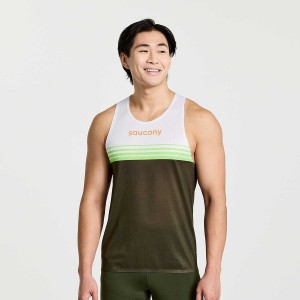 Umbra Saucony Elite Singlet Men's Tank Top | Philippines S71863-V24