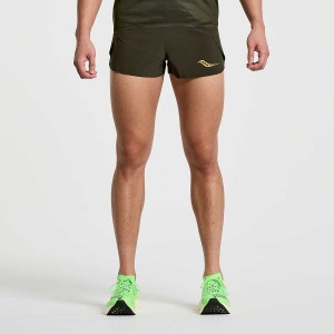 Umbra Saucony Elite Split Men's Shorts | Philippines S67542-X68