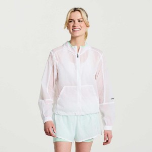 White Saucony Elevate Packaway Women's Jackets | Philippines S97583-Y82