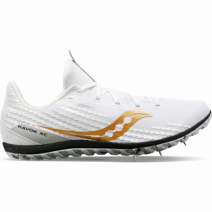 White Saucony Havok XC 3 Spike Men's Track Spikes | Philippines S79023-K81