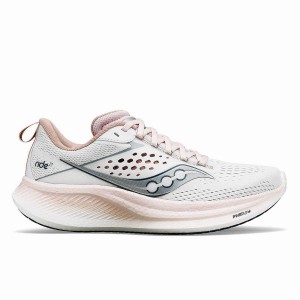 White Saucony Ride 17 Women's Running Shoes | Philippines S52697-F05