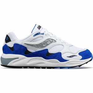 White / Blue Saucony Grid Shadow 2 Women's Sneakers | Philippines S06972-Q69