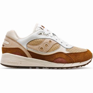 White / Brown Saucony Shadow 6000 Cappuccino Women's Sneakers | Philippines S48176-A45