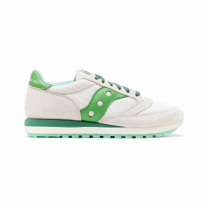 White / Green Saucony Shamrock Jazz 81 Men's Sneakers | Philippines S91054-H12