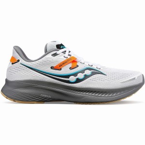 White / Grey Saucony Guide 16 Men's Running Shoes | Philippines S64215-N92