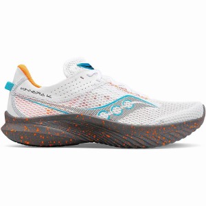 White / Grey Saucony Kinvara 14 Men's Running Shoes | Philippines S53498-E05