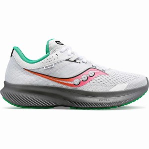 White / Grey Saucony Ride 16 Women's Running Shoes | Philippines S20368-L54