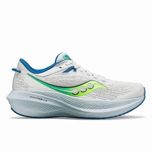 White / Mint Saucony Triumph 21 Women's Running Shoes | Philippines S31547-M60