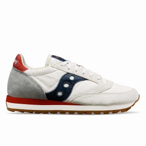 White / Navy Saucony Jazz Original Stonewash Men's Sneakers | Philippines S19034-E91