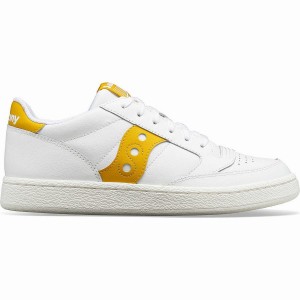 White / Orange Saucony Jazz Court PU Women's Sneakers | Philippines S15873-Y30