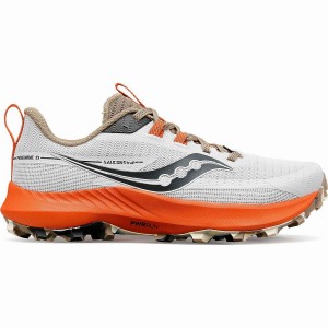 White / Orange Saucony Peregrine 13 Women's Trail Running Shoes | Philippines S56734-P26