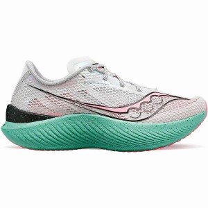 White / Pink Saucony Endorphin Pro 3 Women's Running Shoes | Philippines S69385-Z90