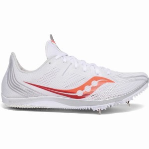 White / Red Saucony Endorphin 3 Spike Women's Track Spikes | Philippines S21863-L39