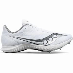 White / Silver Saucony Velocity MP Men's Track Spikes | Philippines S96342-G14